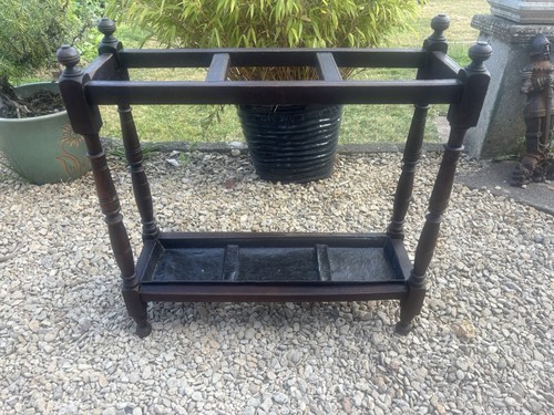 Antique oak umbrella walking - umbrella,