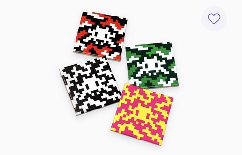 Space invader artist tiles - space,