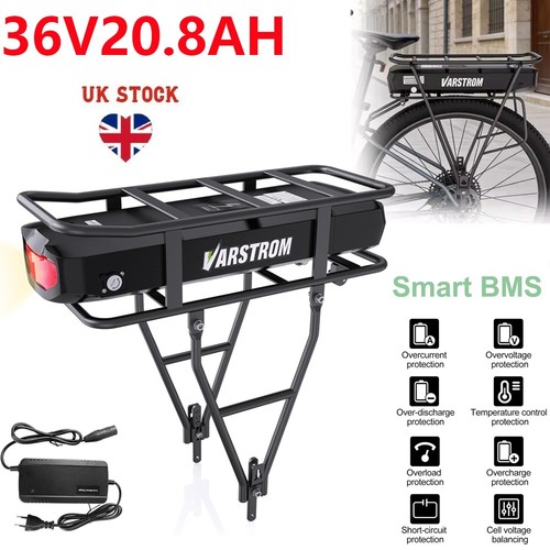 36v 8ah rear rack - 20.8ah, battery
