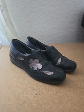 Fly Flot Black Leather Shoes