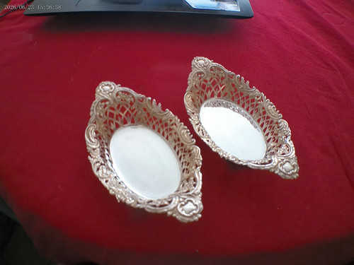 Antique pair solid silver - pair,
