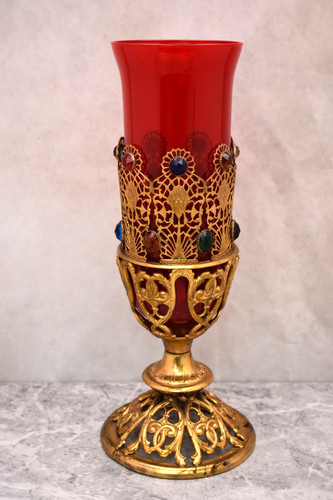 Antique sanctuary lamp with - antique,