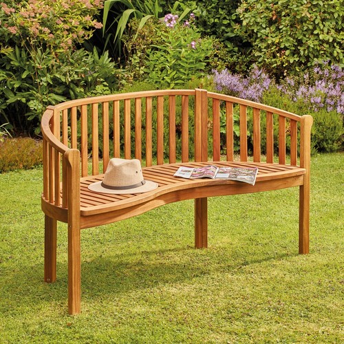 Acacia wooden banana bench - acacia,