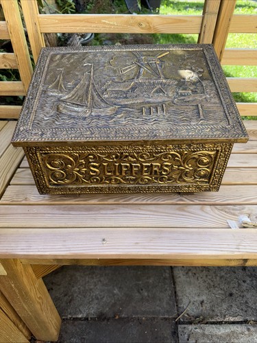 Vintage brass fireside - brass,