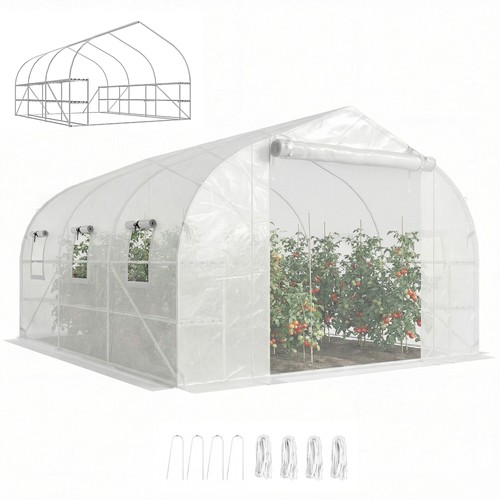 Walk tunnel greenhouse with - tunnel,