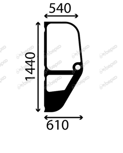 For merlo side window - window,