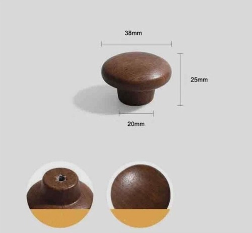 Walnut wood cabinet - cabinet, handles
