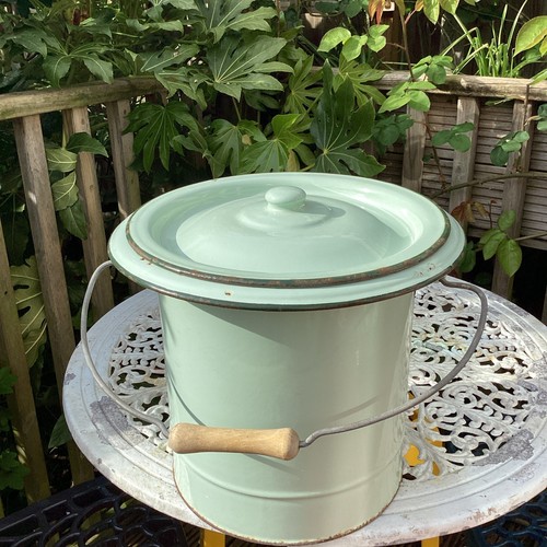 Vintage enamel mint green - mint,