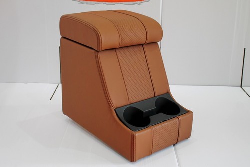Perforated tan leather - leather, high