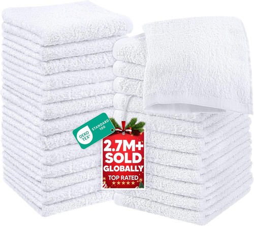 Job lot face cloths white - lot,