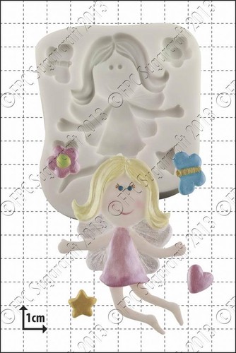 Silicone mould funky fairy - silicone,