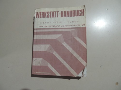 1995 workshop manual honda - 1995,