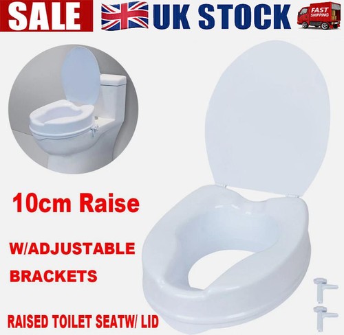 Raised toilet seat - raised,