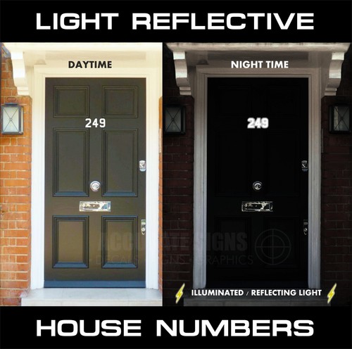 Reflective house number - reflective,