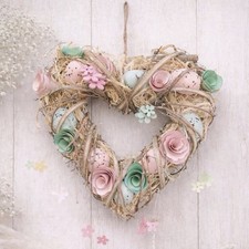 Easter Heart Wreath With