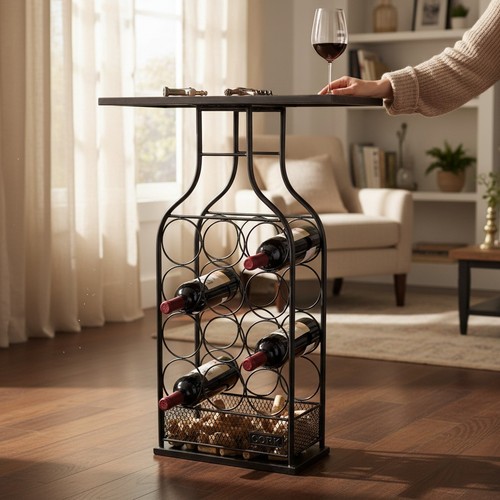 Wine rack free standing wooden - rack,