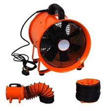 Portable Industrial Ventilator Axial Blower Workshop Extractor Fan 8" + 5M Duct