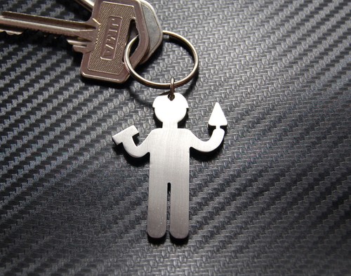 Bricklayer bricky keyring - bricklayer,