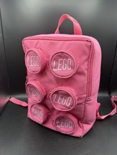 Rare Lego / Legoland Pink 6 Stud Fabric Rucksack Backpack Back To School Bag