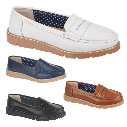 Ladies leather loafer women - ladies,