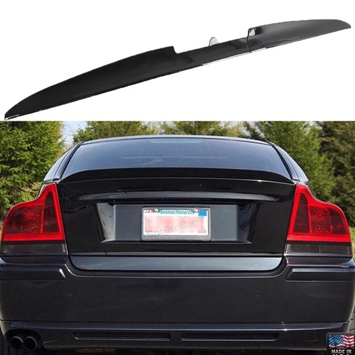 Glossy black rear spoiler lip - black,