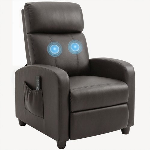 Faux leather massage recliner - faux,