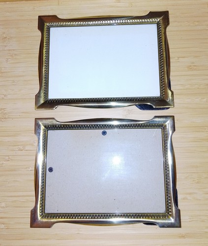 Pair vintage gold brass - a,