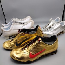 Nike The Rival Shox RARE 2000's Sprint & Spike Running Shoes Size 9.5 Lot Gold 