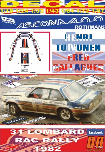 Decal opel ascona 400 - opel,