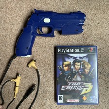 PS2 G-Con 2 Light gun and Time Crisis 3 + Manual - Fully Tested and Working