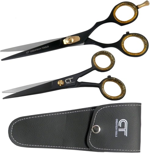 Black hair scissors set - hair, 6”