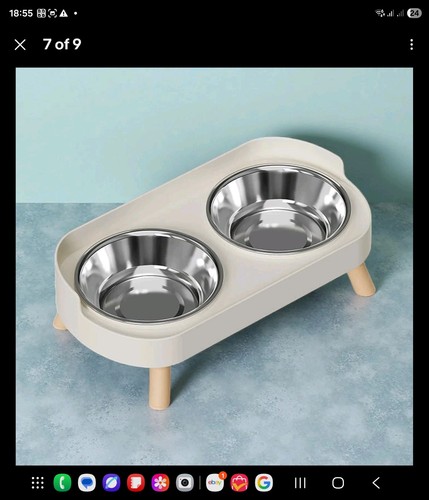 Elevated pet double bowl - elevated,