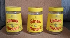 Colmans Mustard Jars x 3 170g Size Empty 
