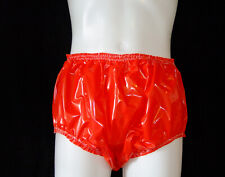 Sissy PVC Panties Red Plastic Knickers Pants Underwear Shiny Adult Sized Vinyl