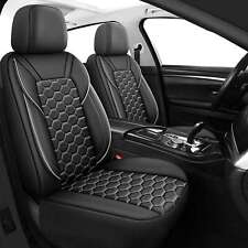 Prestige Black Grey PU Leather Front Car Seat Covers VW PASSAT TIGUAN TOURAN