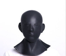 100% Latex Rubber Classic Hood Black Headgear Back Zipper Mask Unique Size 0.6mm