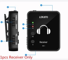 LEKATO MS-1 Wireless in-Ear Monitor System 2.4G Stereo IEM Receiver ONLY