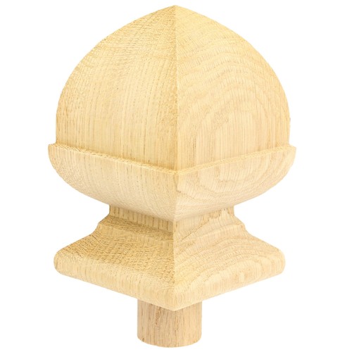 Square acorn newel cap full - square, cap–full