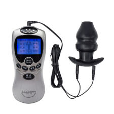 Conductive Electric E-stim Silicone Hollow Plug power box Host electro Set