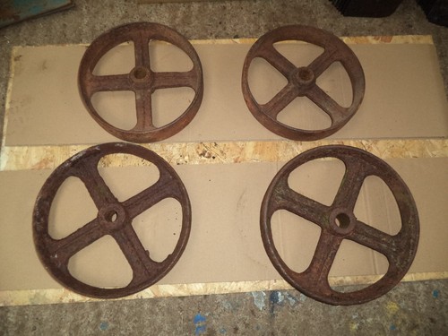 Cast iron wheels stationary - cast,