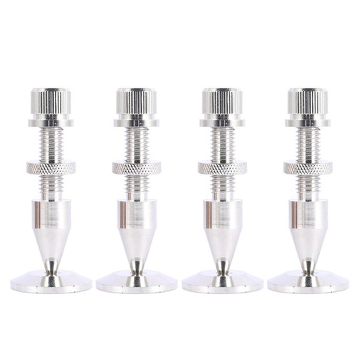 Silver loudspeaker box spikes - loudspeaker,