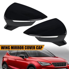2x Wing Mirror Cover Cap Black
