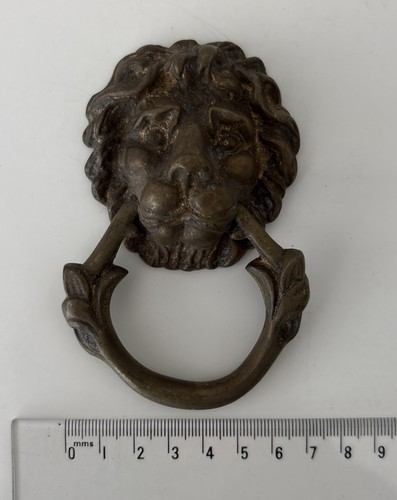 Brass lion head door - head,