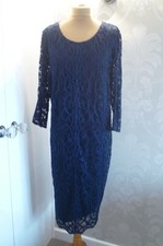 ANN HARVEY navy lace dress