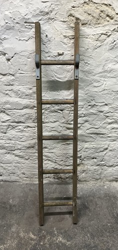 Vintage wooden leaning ladder - vintage,