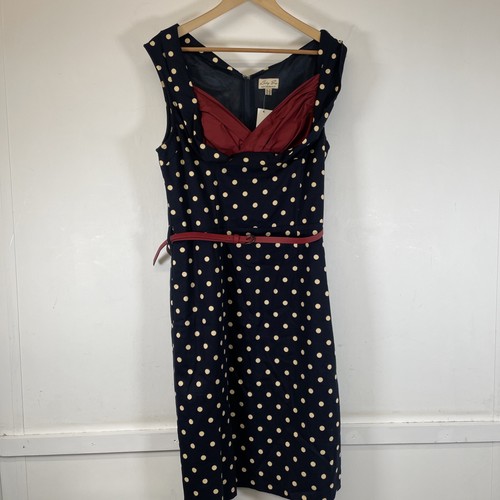 Lindy bop navy - navy, polka