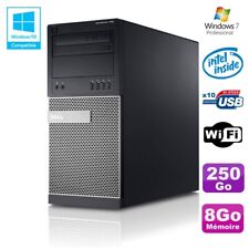 PC tour DELL OptiPlex 790 Intel G630 2,7Ghz 8Go Disk 250Go DVD Wifi Win 7