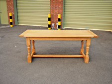 Large Solid Oak Refectory Style Dining Table - FREE UK DELIVERY