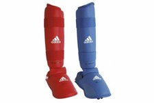 Adidas WKF Removable Shin Instep Guards Pads Adult Karate Shin Pad Leg Protector