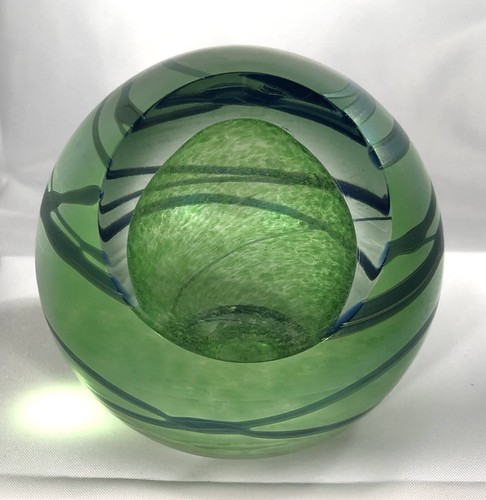 Okra glass trial paperweight - okra,